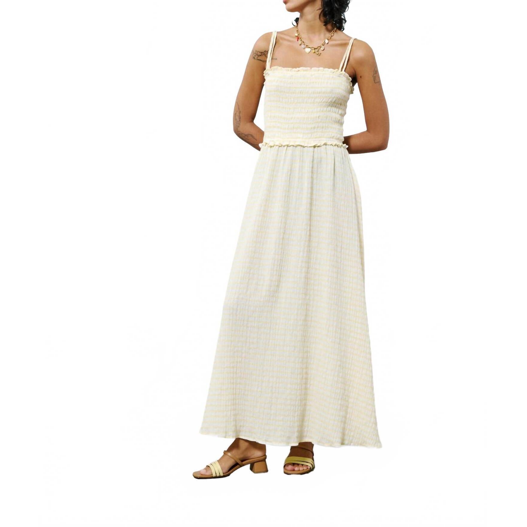 New Frnch Marianne Backless Dress In Butter